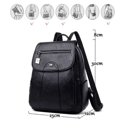 Sac-a-dos-femme-tendance-noir-porter