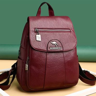 Sac-a-dos-femme-tendance-bordeaux-cuir