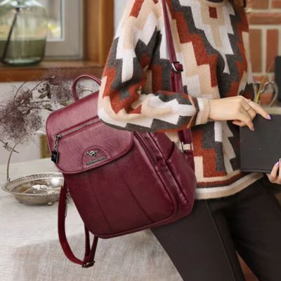 Sac-a-dos-femme-tendance-bordeaux-luxe