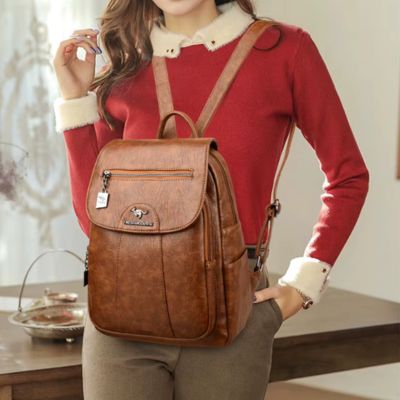 Sac-a-dos-femme-tendance-brun