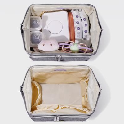 sac-a-dos-a-langer-gris-ouverture-interieur