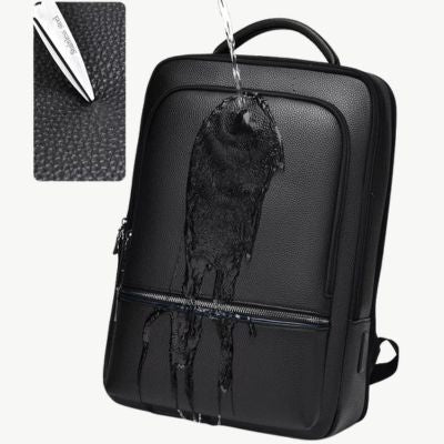 sac-a-dos-cuir-homme-noir-waterproof