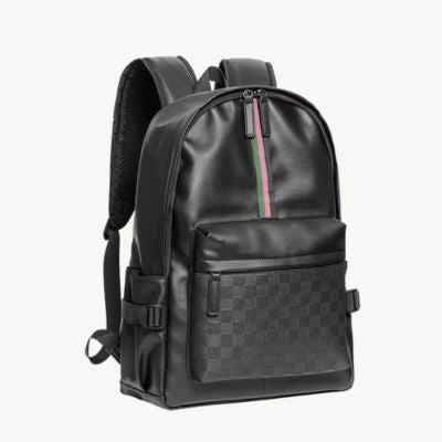 sac-a-dos-en-cuir-homme-damier