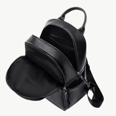 sac-a-dos-femme-tendance-noir-cuir-ouvert