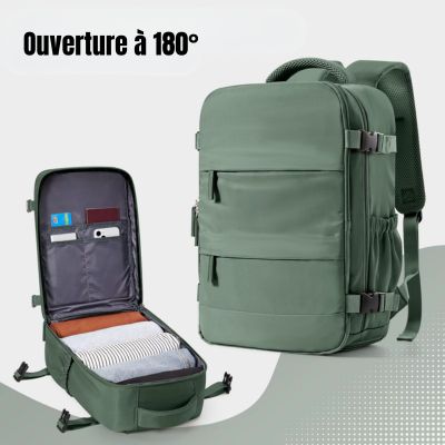 sac-a-dos-voyage-cabine-avion-ouverture
