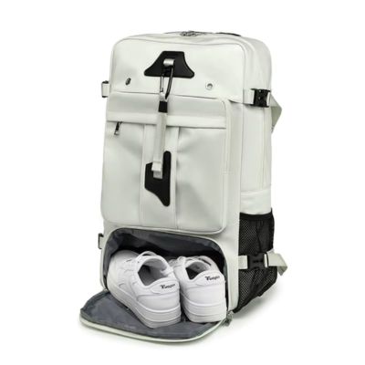 sac-a-dos-voyage-vert-compartiment-chaussure